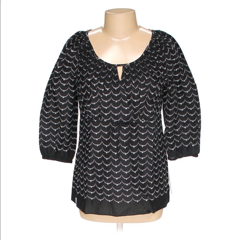 Charter Club Tie-Waist Peasant Top